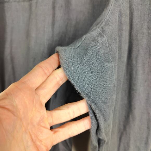 J Jill Linen Pants Women Large Gray Roll Cuff Pull On PureJill Lagenlook Casual - Picture 3 of 9